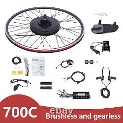 EBike Conversion Kit 700C Front/Rear Wheel&1000 Watt Hub Motor Electric Bike 48V
