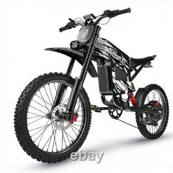 Electric Bike E-Bike 6000W Peak 60V 30AH Adult Bicycles 70/100-19 Off-Road Tire