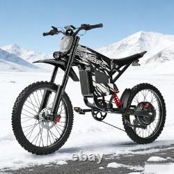 Electric Bike E-Bike 6000W Peak 60V 30AH Adult Bicycles 70/100-19 Off-Road Tire