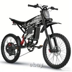 Electric Bike E-Bike 6000W Peak 60V 30AH Adult Bicycles 70/100-19 Off-Road Tire