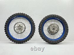 Excel Wheel Set 21/19 Blue Fits Yamaha YZ250F 2019-2023 Front Rear Sprocket