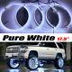 FIA 17.5'' LED Wheel Lights For Car & Truck Pure White Single Row Switch Control