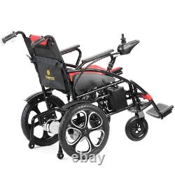 FOLD AND TRAVEL Lightweight Foldable Electric Wheelchair with Lithium Battery