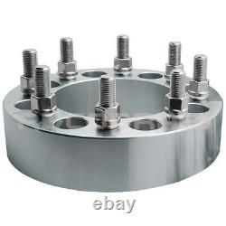 FORD & DODGE 8x6.5 FORGED BILLET WHEEL SPACERS ADAPTERS 9/16 THREAD With LUG NUT