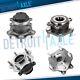 FWD Front & Rear Wheel Bearing & Hubs for 2014 2015 2016-2019 Nissan Rogue Sport