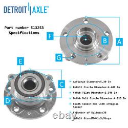 FWD Front and Rear Wheel Bearing Hubs for Volkswagen Passat Jetta Tiguan Audi TT