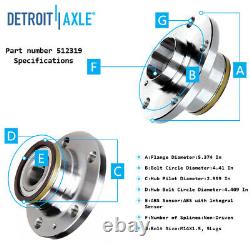 FWD Front and Rear Wheel Bearing Hubs for Volkswagen Passat Jetta Tiguan Audi TT