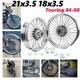 Fat Spoke Front Rear Wheels Dual Disc 21 x3.5 18x3.5 Touring Road King 2000-2007