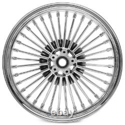 Fat Spoke Front Rear Wheels Dual Disc 21 x3.5 18x3.5 Touring Road King 2000-2007
