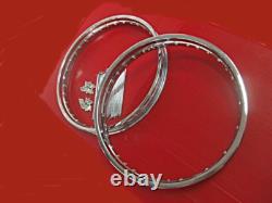 Fit HONDA SPORTS TWIN CB125 CB175 FRONT & REAR WHEEL RIM + SPOKE SET mi4893