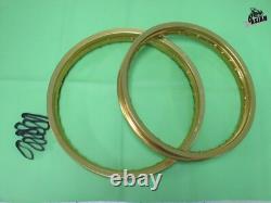 Fit HONDA TL250 K0 1975-1976 FRONT & REAR WHEEL RIM GOLD SET as2059