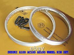Fit SUZUKI A100 AC100 AS100 FRONT & REAR WHEEL RIM SILVER + WHEEL RIM TAPE as