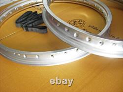 Fit SUZUKI A100 AC100 AS100 FRONT & REAR WHEEL RIM SILVER + WHEEL RIM TAPE as
