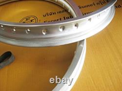 Fit SUZUKI A100 AC100 AS100 FRONT & REAR WHEEL RIM SILVER + WHEEL RIM TAPE as