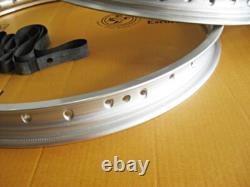 Fit SUZUKI A100 AC100 AS100 FRONT & REAR WHEEL RIM SILVER + WHEEL RIM TAPE as