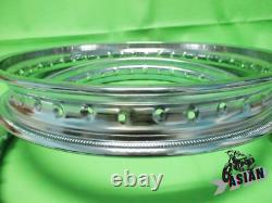Fit SUZUKI T500R TITAN 1971 Front & Rear Chrome Steel Wheel Rim as1921