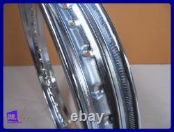 Fit Suzuki T350 IIIR Front & Rear Steel Wheel Rim Set bi4608