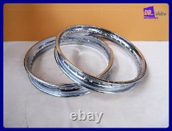 Fit Suzuki T350 IIIR Front & Rear Steel Wheel Rim Set bi4608