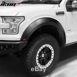 Fits 15-17 Ford F150 F-150 New Raptor Style Fender Flares Painted Grey 4PC ABS