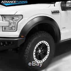 Fits 15-17 Ford F-150 New Raptor Style Fender Flares Painted Grey 4PC ABS