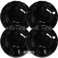 Fits 2020-2024 Ram 3500 Black Front Rear Center Hub Caps 17 Dually Steel Wheels