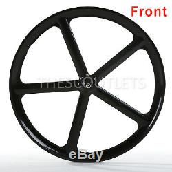 Fixed Gear 700c 5-Spoke Mag Rim Front Rear Single Speed Fixie Bicycle Wheel Set