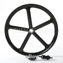 Fixed Gear 700c 5-Spoke Mag Rim Front Rear Single Speed Fixie Bicycle Wheel Set