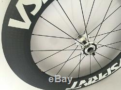 Fixed Gear Carbon Wheels 88mm Tubular 25mm Width Track Bike Wheelset Front+Rear