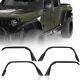 Flat Style Front & Rear Fender Flares Wheel Guards For Jeep Gladiator JT 20-24