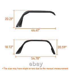 Flat Style Front & Rear Fender Flares Wheel Guards For Jeep Gladiator JT 20-24