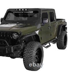 Flat Style Front & Rear Fender Flares Wheel Guards For Jeep Gladiator JT 20-24