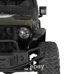 Flat Style Front & Rear Fender Flares Wheel Guards For Jeep Gladiator JT 20-24