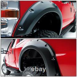 For 07-13 Tundra Textured Black Pocket Riveted Fender Flares 2 Wheel Cover 4pc