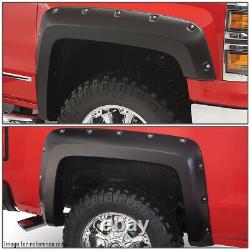 For 14-19 Chevy Silverado 1500 5.8' Bed 4pcs Pocket-riveted Wheel Fender Flares