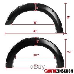 For 2004-2008 Ford F150 Matte Black Pocket Style Fender Flares Wheel Protector