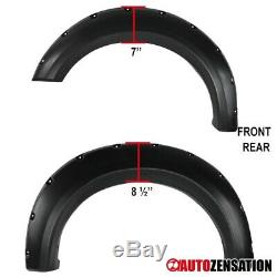 For 2009-2014 Ford F150 Matte Black Pocket Style Fender Flares Wheel Protector