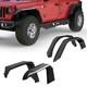 For 2018-2024 Jeep Wrangler JL 4door Steel Front & Rear Flat Wheel Fender Flares