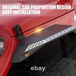 For 2018-2024 Jeep Wrangler JL 4door Steel Front & Rear Flat Wheel Fender Flares