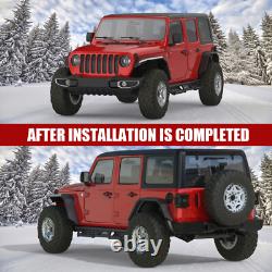 For 2018-2024 Jeep Wrangler JL 4door Steel Front & Rear Flat Wheel Fender Flares