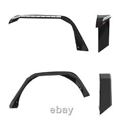 For 2018-2024 Jeep Wrangler JL 4door Steel Front & Rear Flat Wheel Fender Flares
