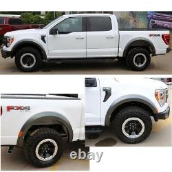For 2021 Ford F150 Raptor Style Fender Flare Wheel Protector Gray 4 PCS
