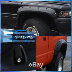 For 94-02 Dodge Ram 1500 2500 3500 Pocket Rivet Style Wheel Well Fender Flares