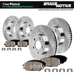 For Baja Legacy GT Outback Front+Rear Drill Slot Brake Rotors And Ceramic Pads