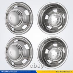 For DODGE RAM 3500 2003-18 Chrome 17 Dually Wheel Simulators Dual Skins Liners