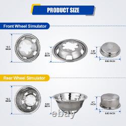 For DODGE RAM 3500 2003-18 Chrome 17 Dually Wheel Simulators Dual Skins Liners For DODGE RAM 3500 2003-18 Chrome 17 Dually Wheel Simulators Dual Skins Liners