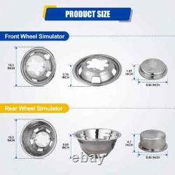 For DODGE RAM 3500 2003-25 Chrome 17 Dually Wheel Simulators Dual Skins Liners