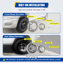 For DODGE RAM 3500 2003-25 Chrome 17 Dually Wheel Simulators Dual Skins Liners