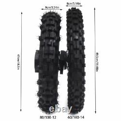 For Dirt Pit Bike 14 inch/12 inch Wheels Front 60/100-14 Rear 80/100-12 Tire Rim