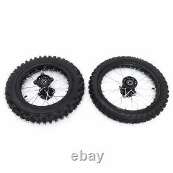 For Dirt Pit Bike 14 inch/12 inch Wheels Front 60/100-14 Rear 80/100-12 Tire Rim