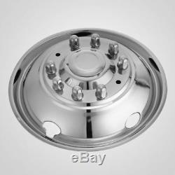 For FORD F450 F550 19.5 05-17 10 LUG Stainless Dually Wheel Simulators BOLT ON
